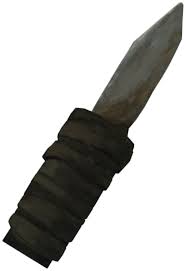 &lt;p&gt;This metal shiv, made from some loose scrap metal and rough plant fibers is a handy tool, but useless against many of the Backyard&amp;#39;s predators.&lt;/p&gt;
