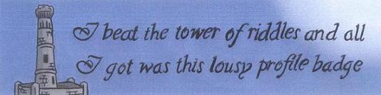 I beat the tower of riddles